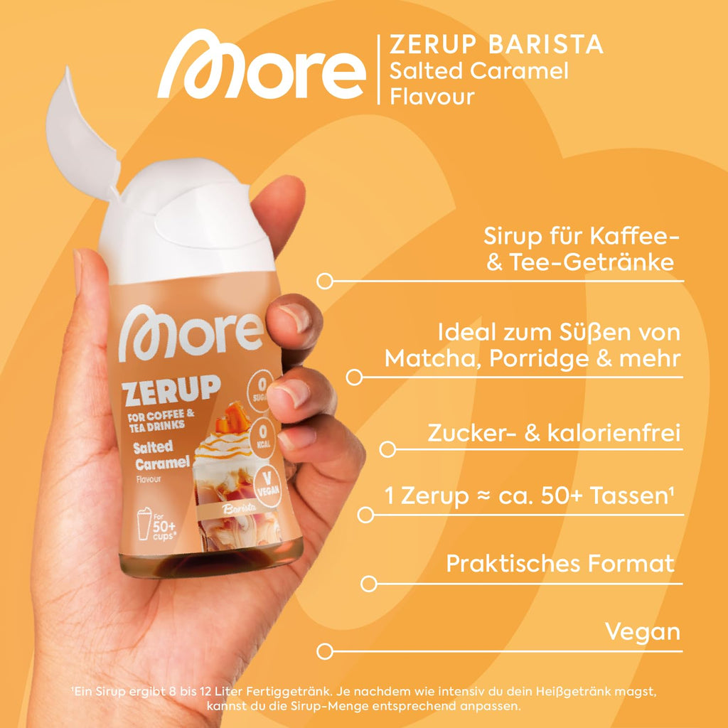 MORE Barista Zerup Haselnuss fuer Kaffee Tee Heissgetraenke vegan verschiedene
