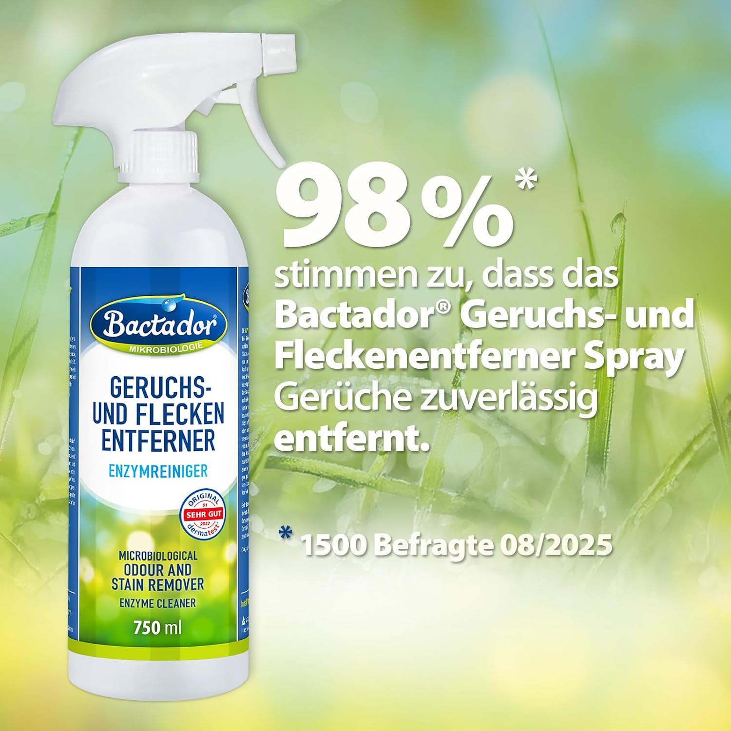 Bactador Enzymreiniger Spray Geruchsentferner fuer Nagerkaefige