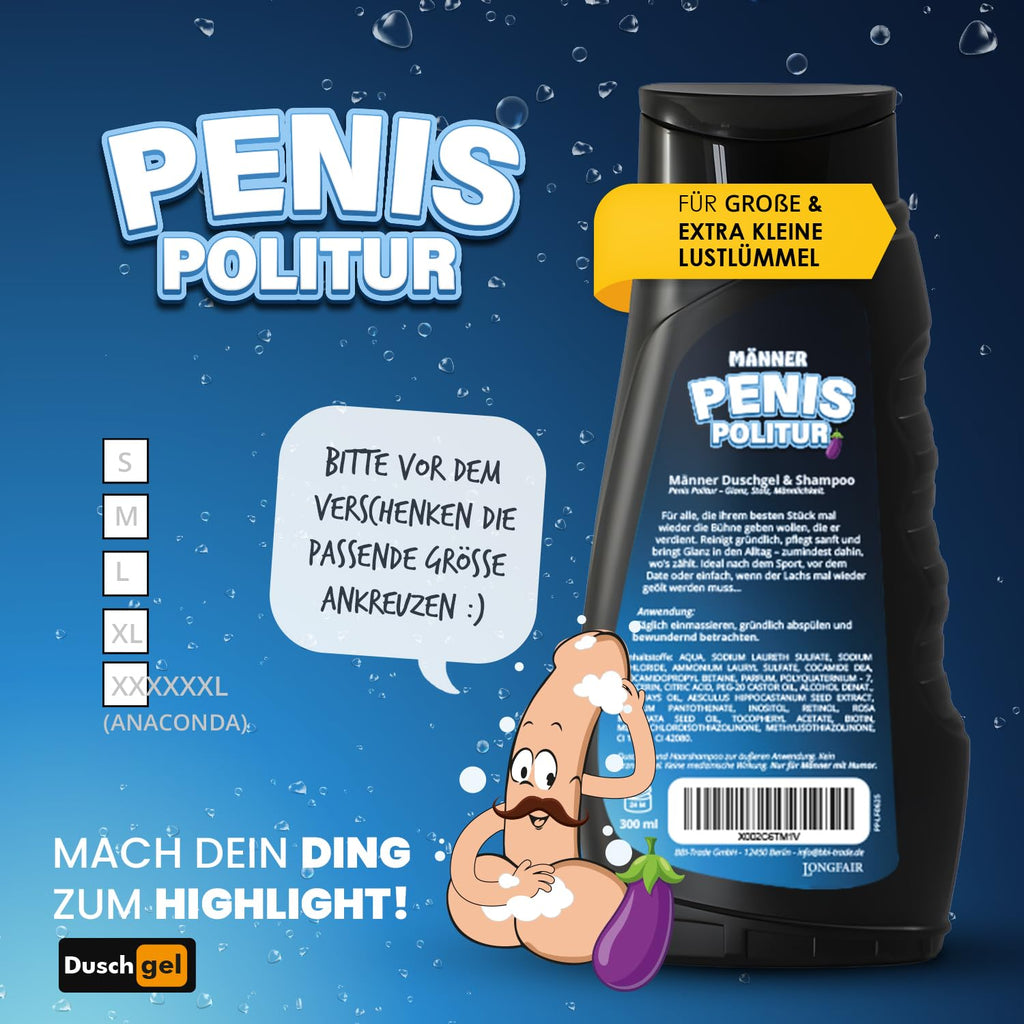 Lustiges Duschgel Herren Gag Geschenk Penis Politur Maenner Shampoo