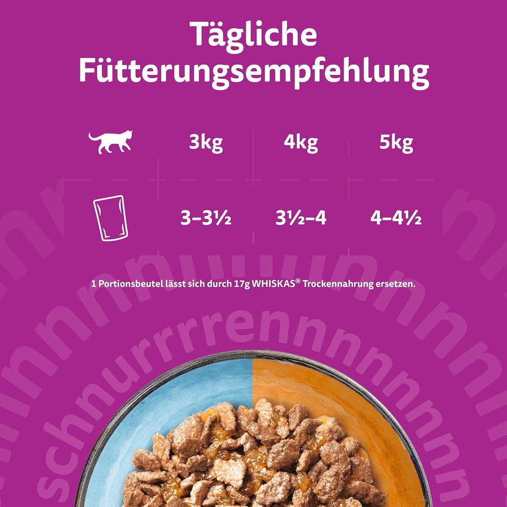 Whiskas Adult 1+ Tasty Duo Surf & Turf 84x85g Nassfutter in Gelee