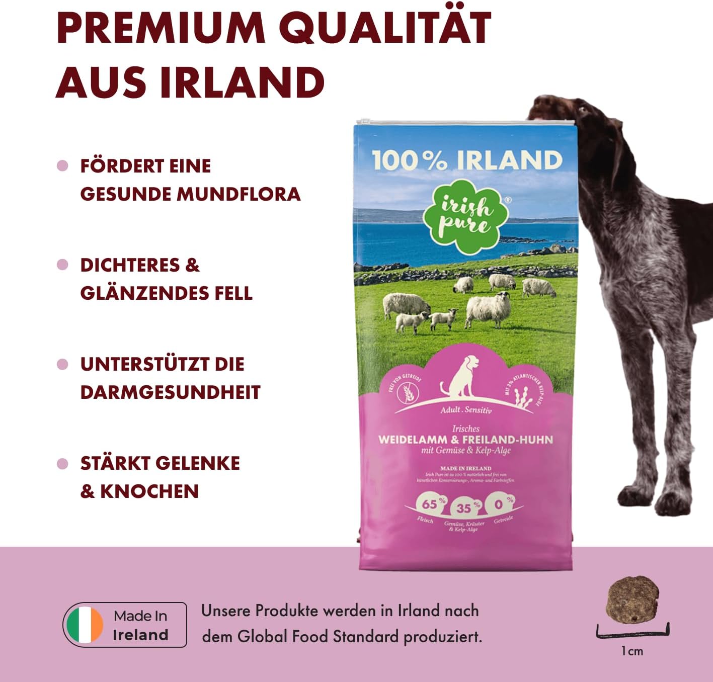 Irish Pure Trockenfutter Adult Weiderind & Freiland-Huhn