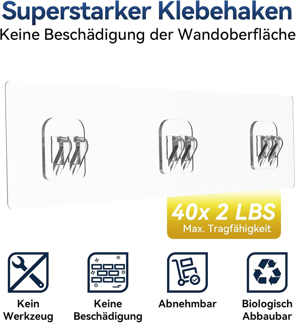 YASONIC Duschablage Schwarz zum Kleben ohne Bohren Badregal