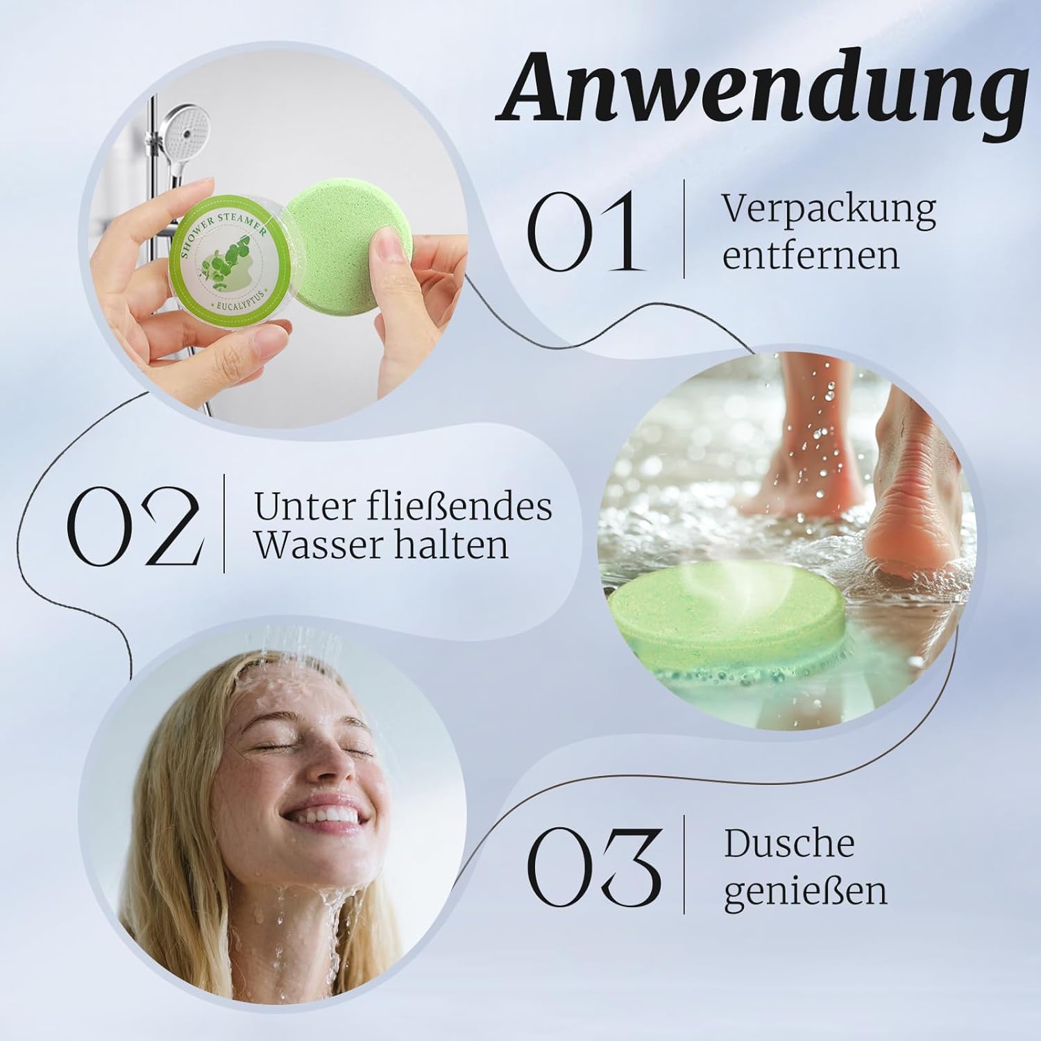 Linkax Aromatherapie Duschdampfbomben Geschenkset 8 Stueck