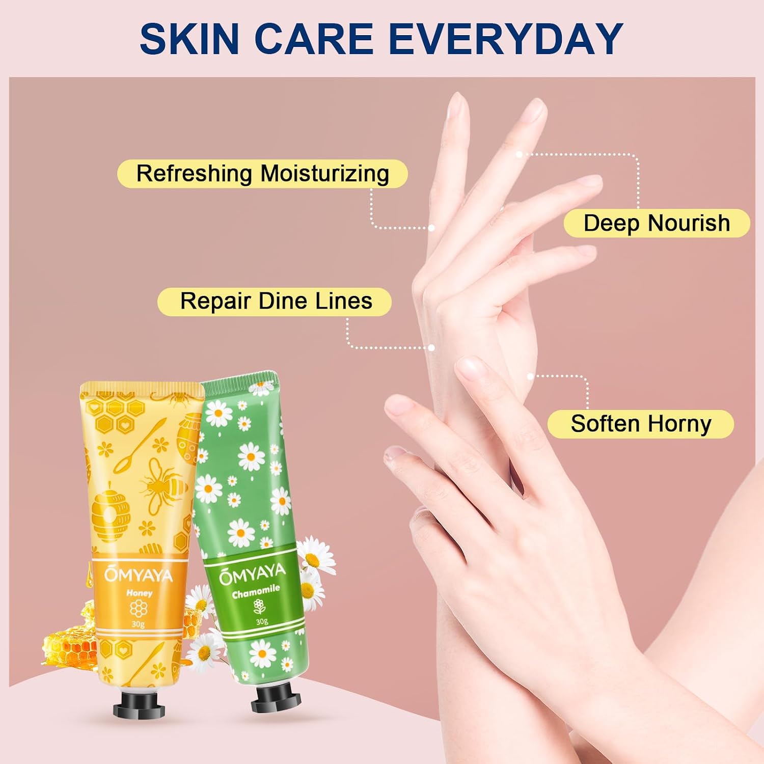 Handcreme Set 21 Stueck Geschenkset fuer Damen und Herren Feuchtigkeitspflege