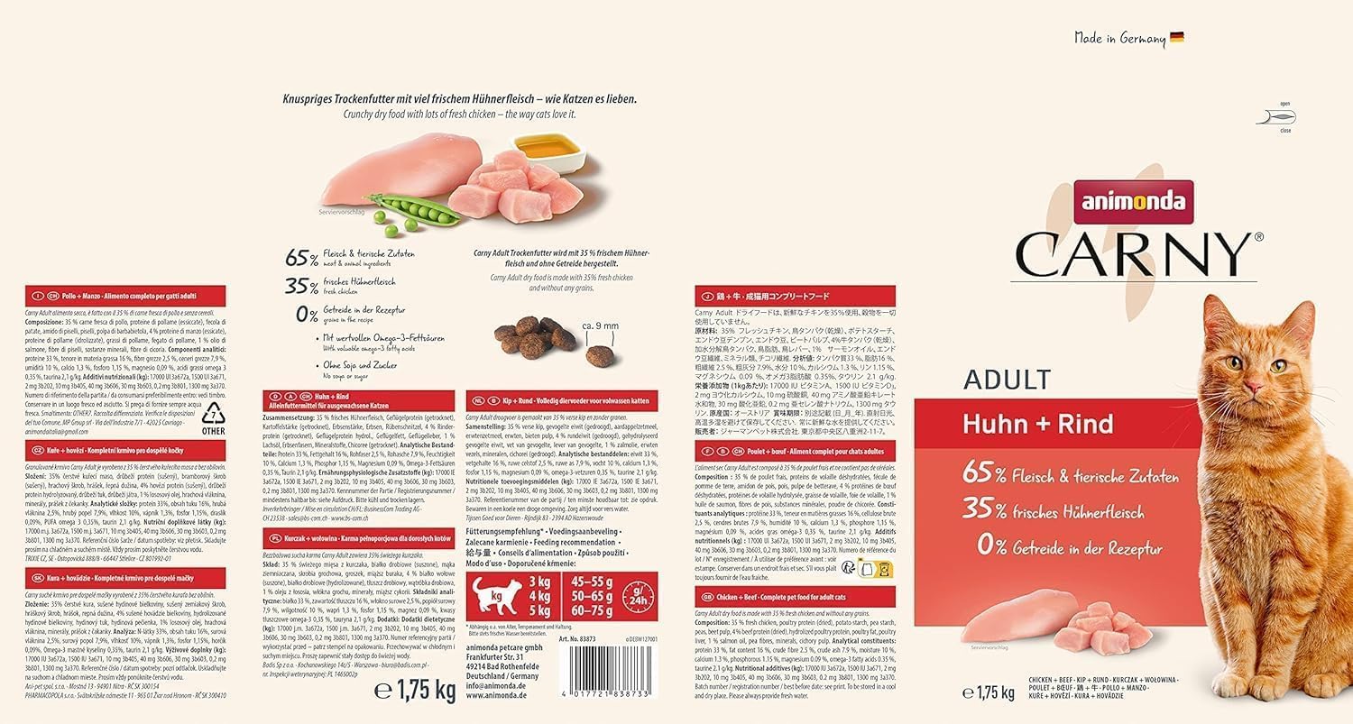 Animonda Carny Katzenfutter Huhn Rind getreidefrei verschiedene Sorten