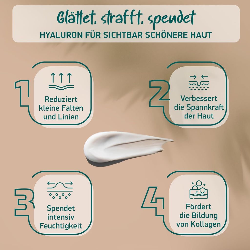 Hyaluron Q10 Creme 100 ml Tages- und Nachtcreme Anti-Falten Bio