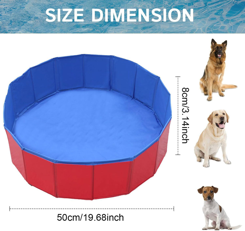 Hundepool faltbar 50×50×10 cm kratzfest Planschbecken fuer Welpe Katze