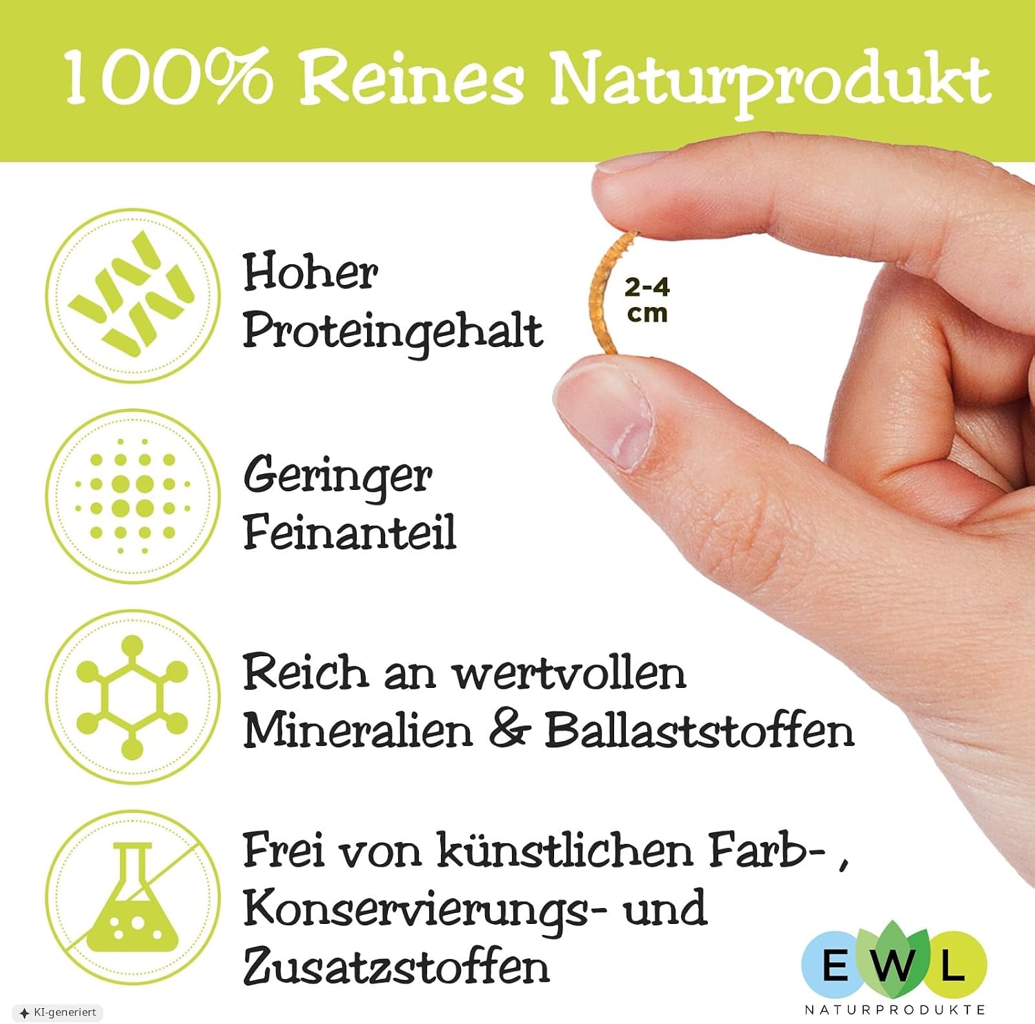 EWL Wasserfloehe getrocknet Daphnia Fischfutter, verschiedene