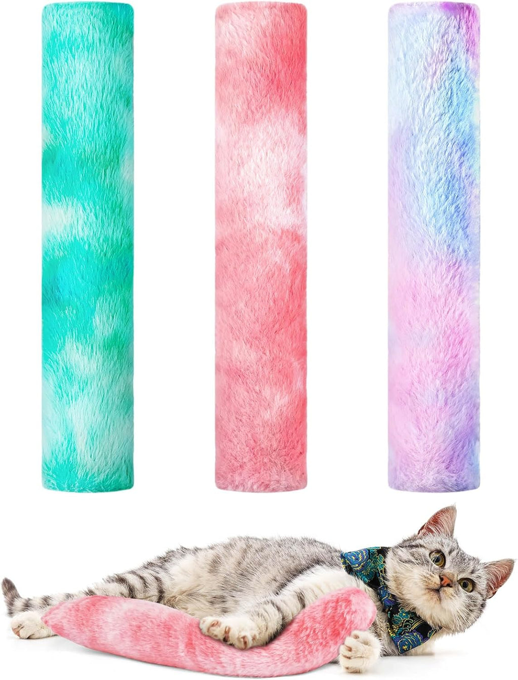 OSDUE Katzenminze Spielzeug Set 3er Plueschkissen mit Bio-Katzenminze