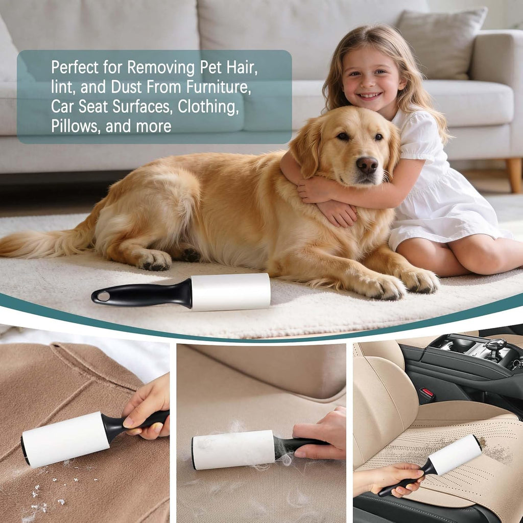 Oderra Fusselrolle selbstklebend 6 Rollen x 60 Blatt Tierhaare Kleidung Sofa