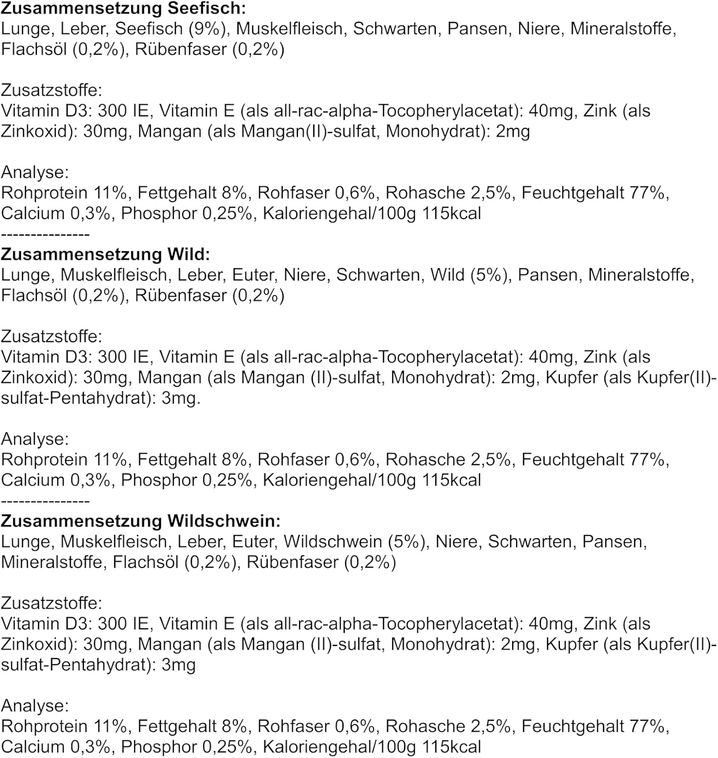 Rinti Kennerfleisch Mixpaket Hundenassfutter getreidefrei mit 70% Fleisch