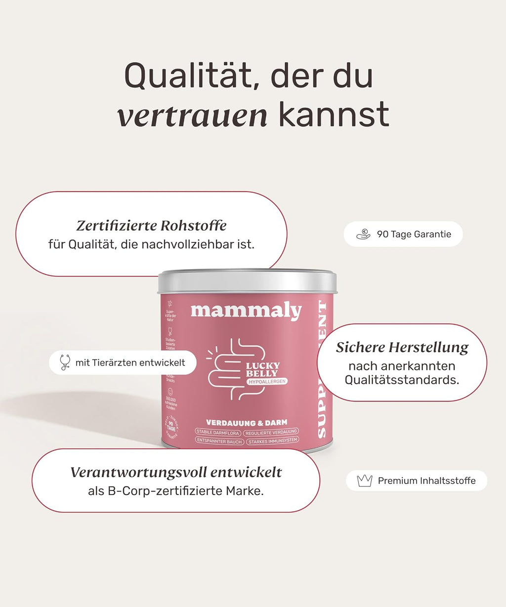 mammaly Lucky Belly Probiotika Hundeleckerlis fuer Magen und Darm