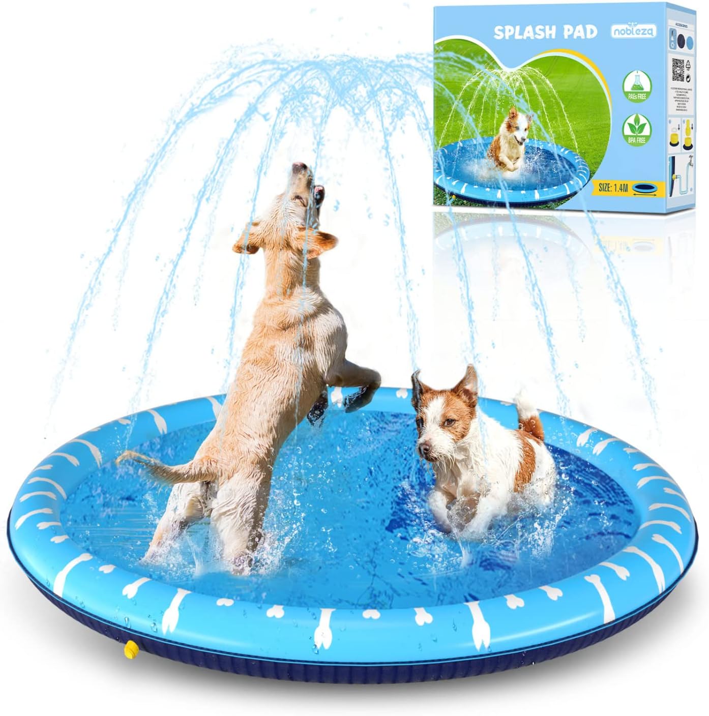 Nobleza Hundepool 100 cm faltbar Schwimmbecken 0,55 mm rutschfest