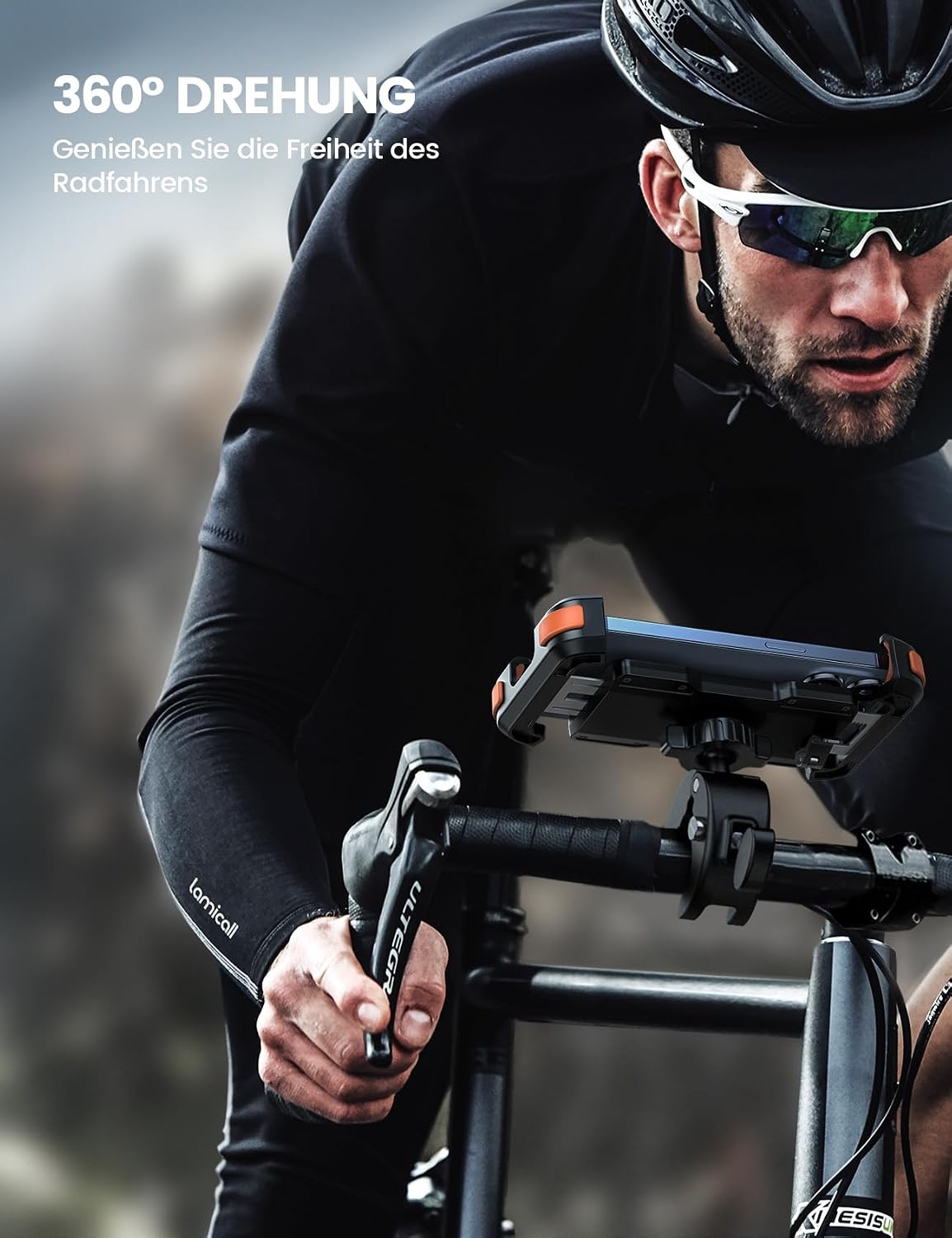 Universal 360° Lenkerhalterung Motorrad Fahrrad Smartphone Halter
