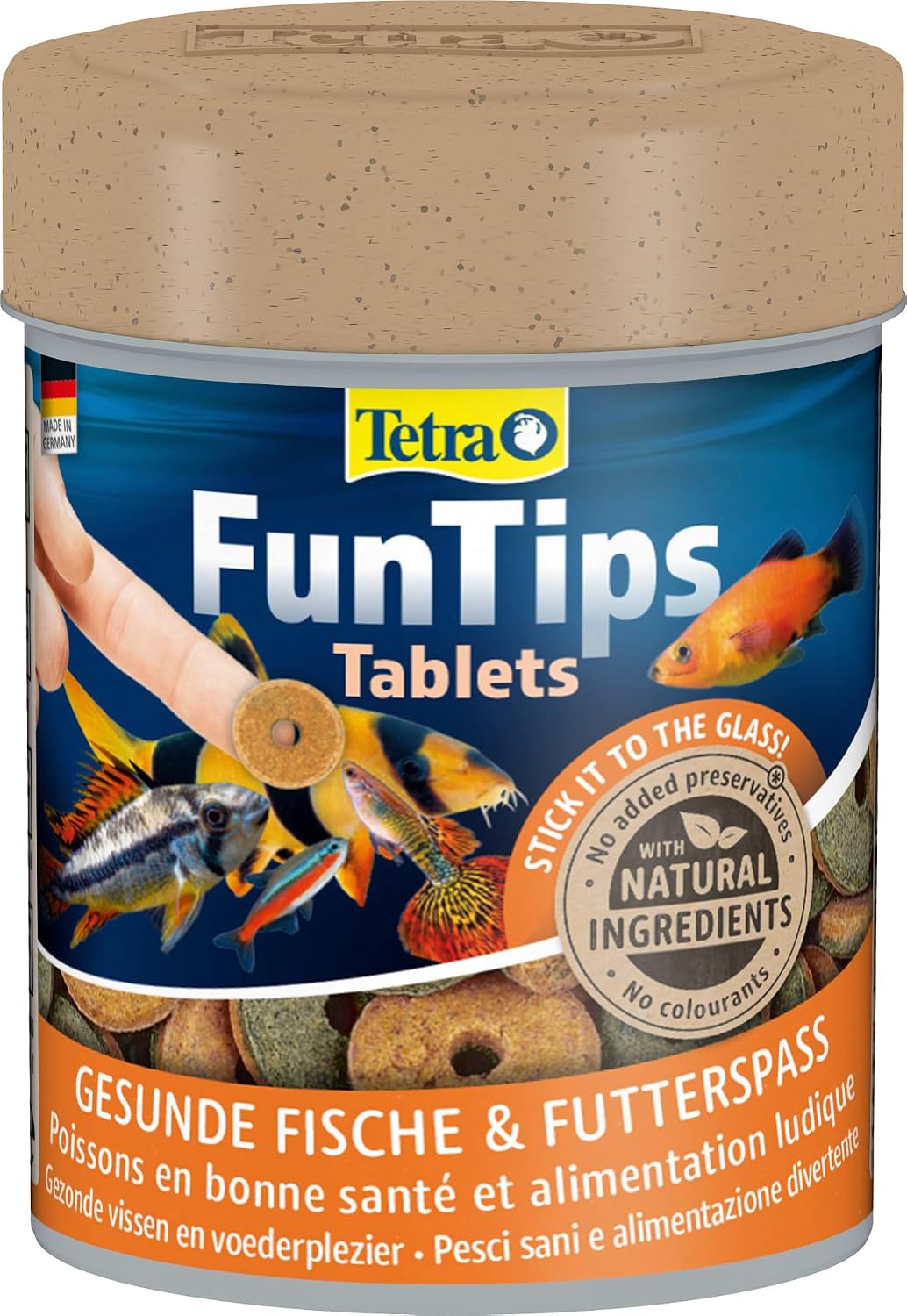 Tetra FunTips Futtertabletten fuer Aquariumscheibe - Haftfutter fuer Zierfische