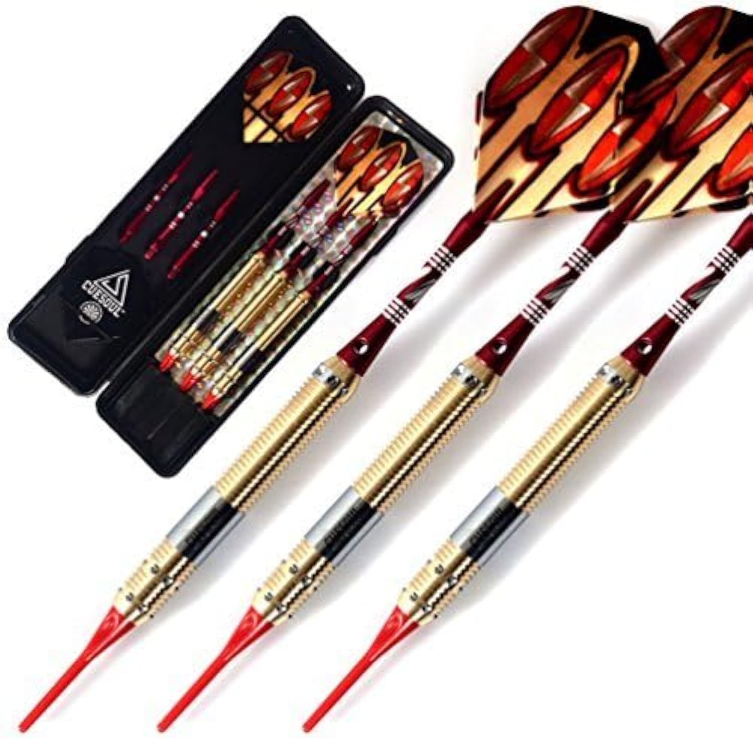 CUESOUL Softdarts Set mit Case fuer elektronisches Dartboard