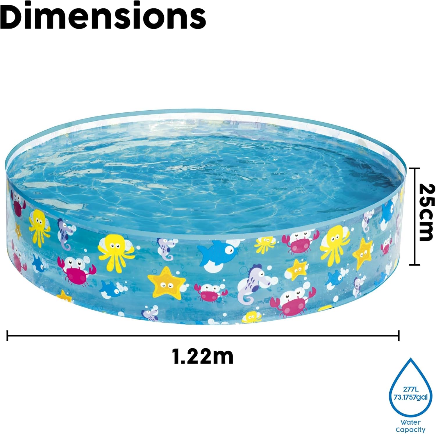 Bestway Planschbecken Sparking Sea 122 x 25 cm rund BW55028