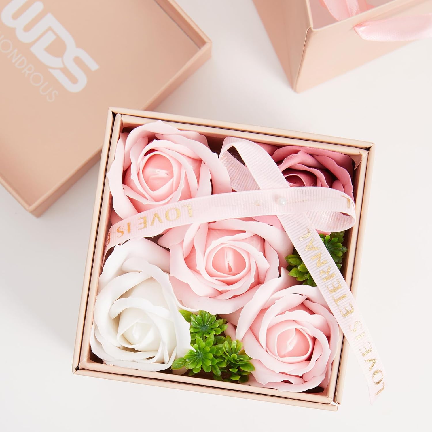 DN DECONATION Schmuckset Ewige Rose Halskette Ohrringe mit Geschenkbox