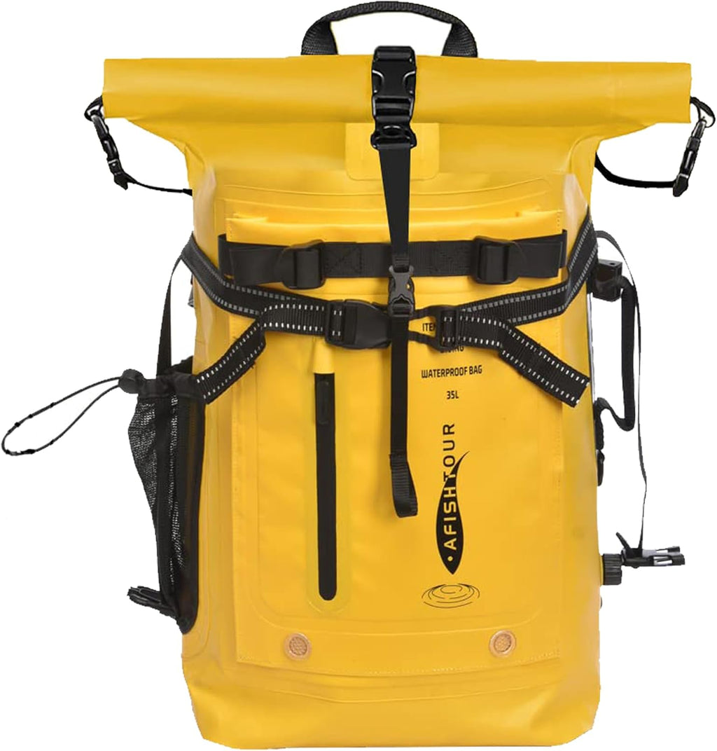 wasserdichter Drybag Rucksack mit Rollverschluss Unisex Gelb