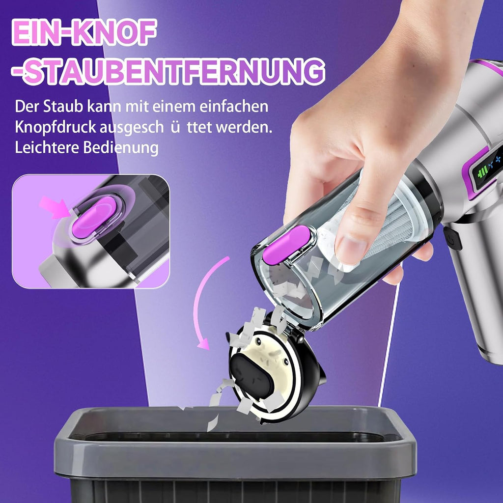 Akku-Handstaubsauger kabellos 27000 Pa Mini Autostaubsauger wiederaufladbar