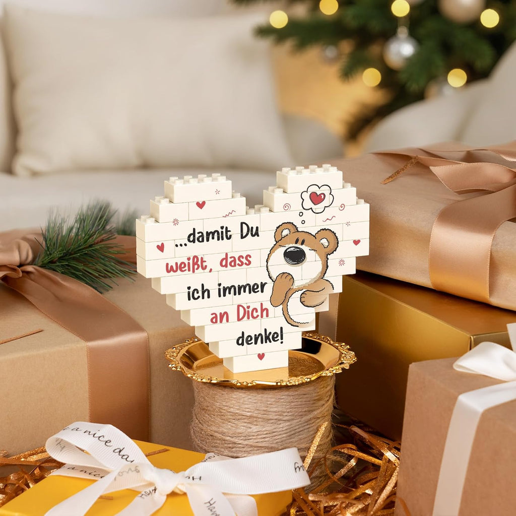 Herzdekoration Ich liebe dich Geschenk fuer Paare Valentinstag Jahrestag