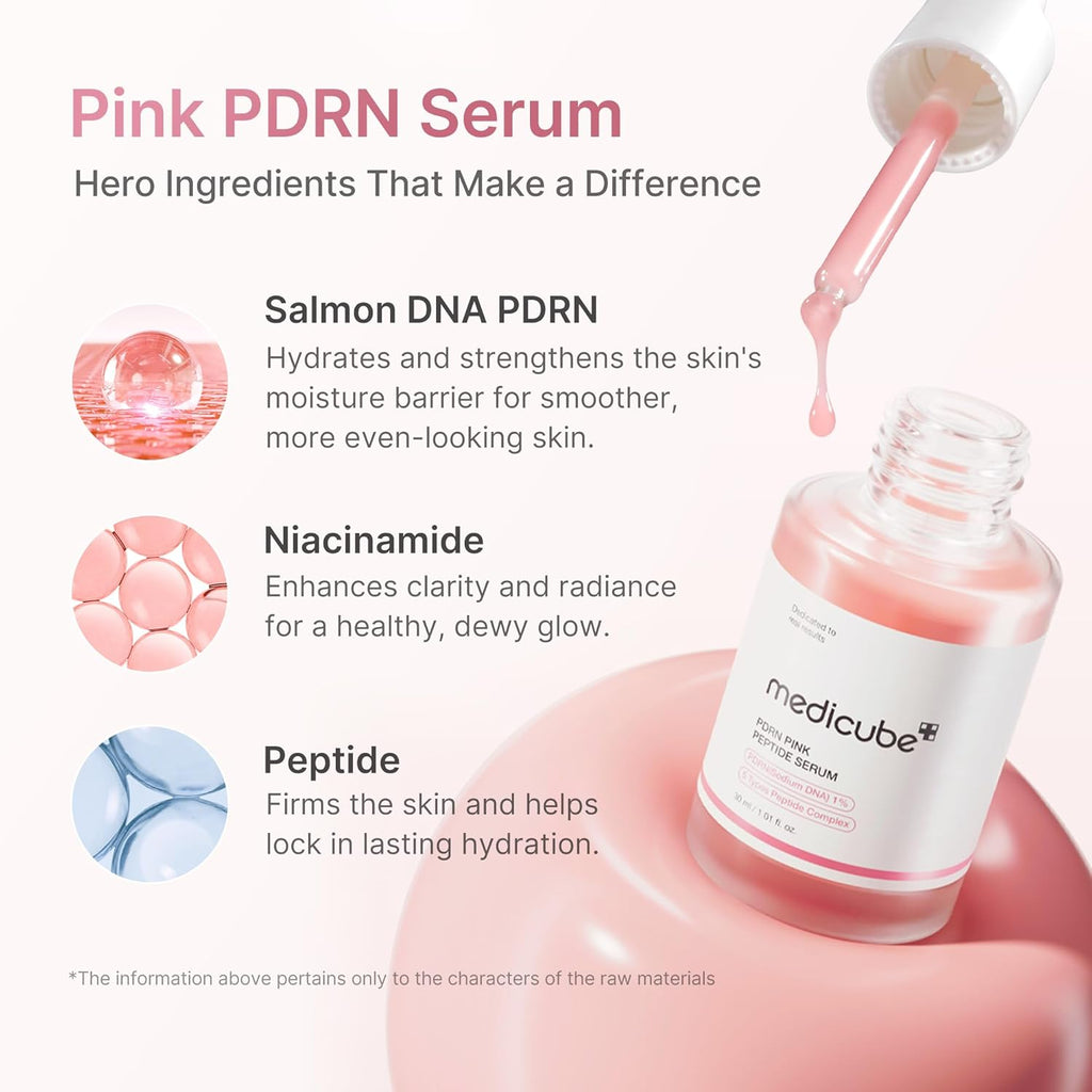 Salmon DNA PDRN Pink Peptide Serum 30 ml Niacinamide Korean Skincare