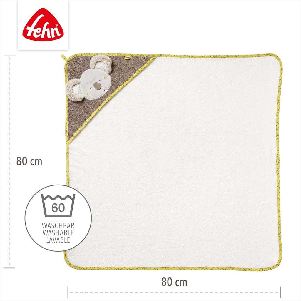 Kapuzenhandtuch Baby Lama 90x90 cm Kuscheliges Badetuch fuer Neugeborene
