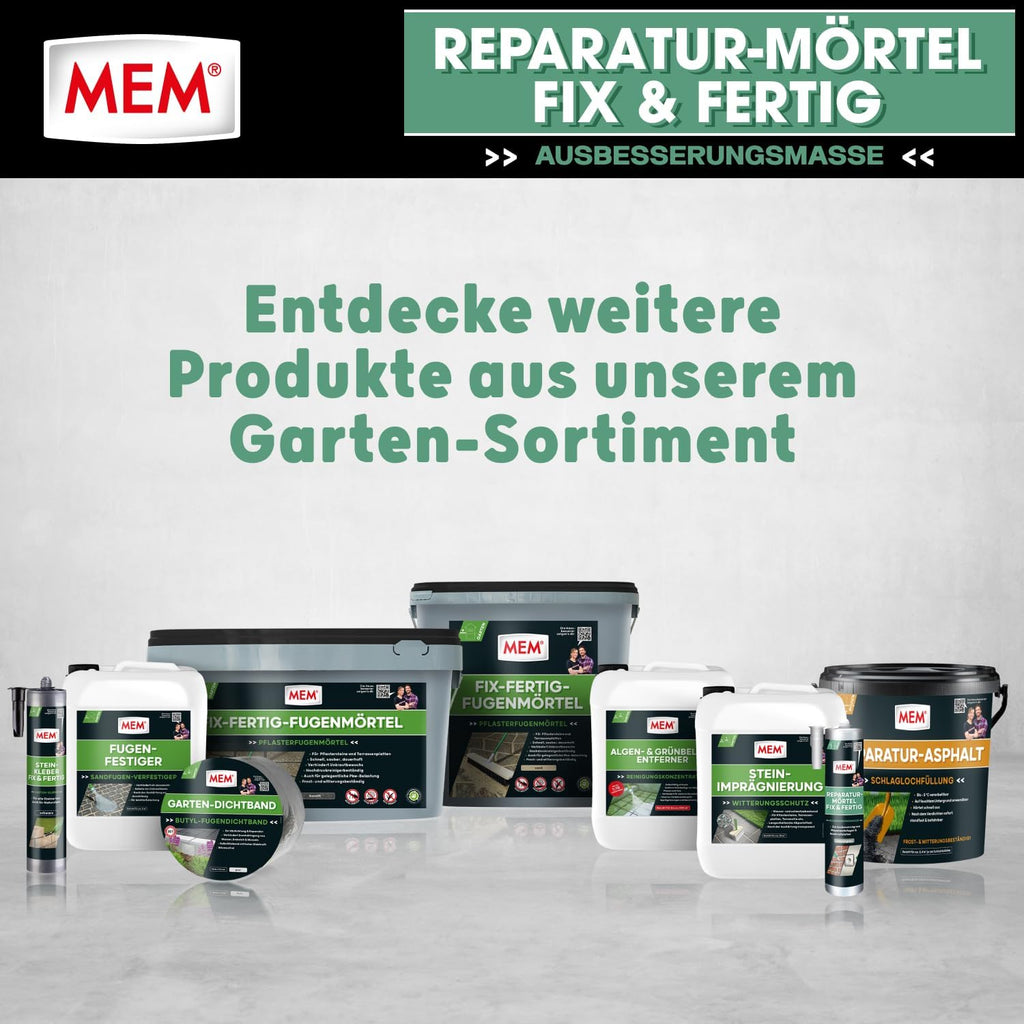 MEM Reparaturmoertel Zementgrau fuer Innen und Aussen