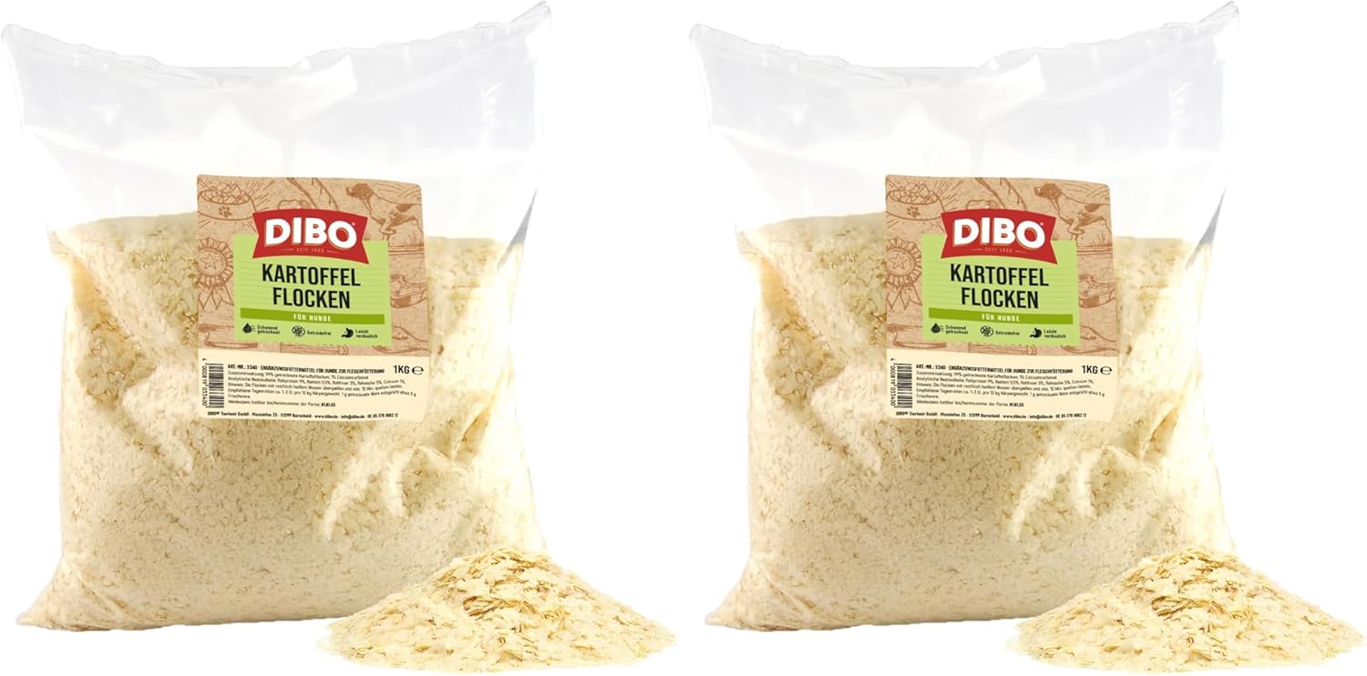 DIBO Kartoffelflocken Beutel Hundefutter Barf Ergaenzungsfutter
