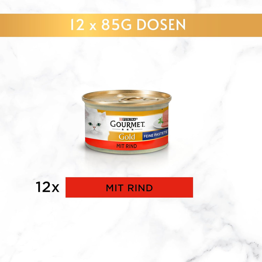 Gourmet Gold Feine Pastete Katzenfutter verschiedene Sorten 12er