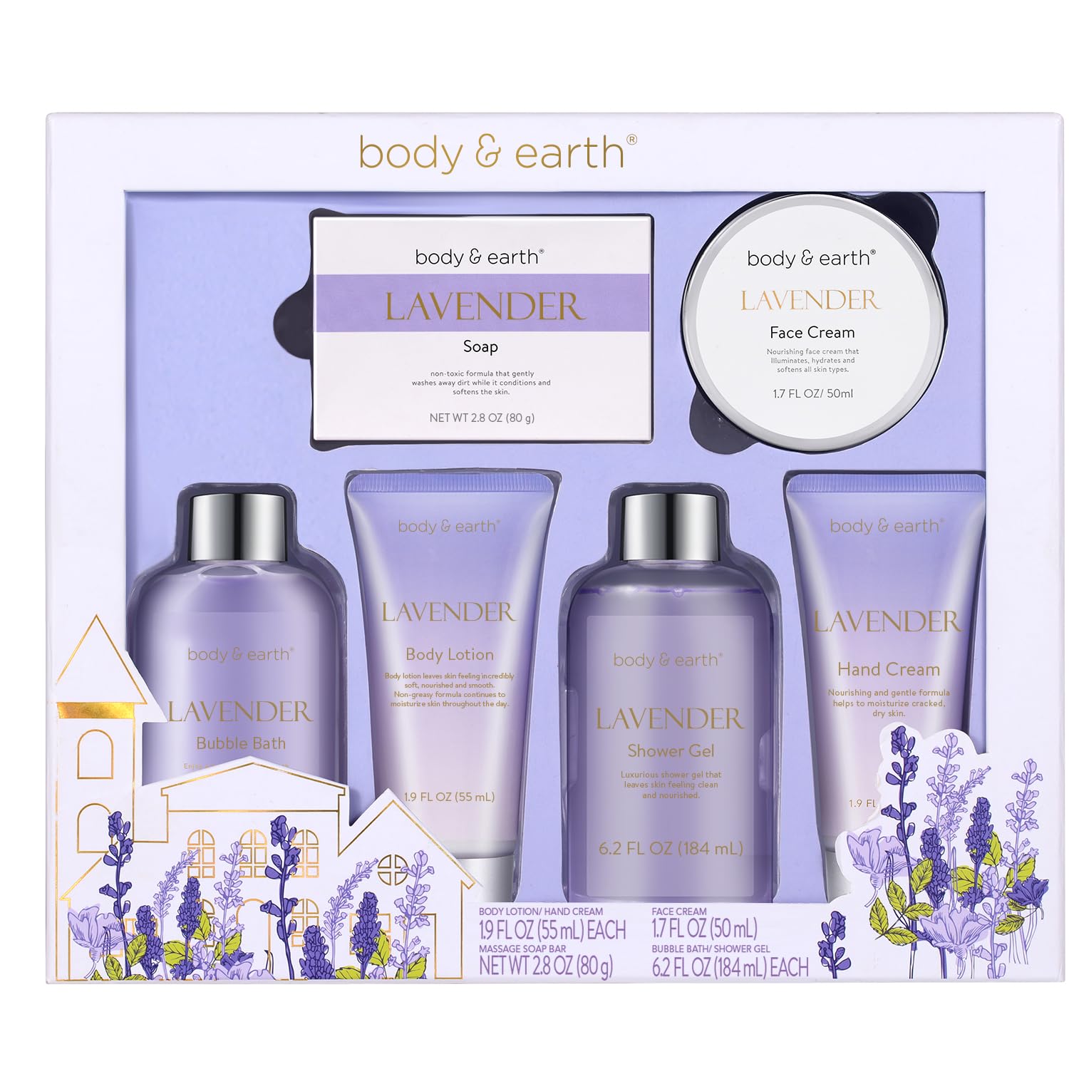 BODY & EARTH Geschenkbox Frauen 5-teilig Rose Geburtstagsgeschenk Freundin