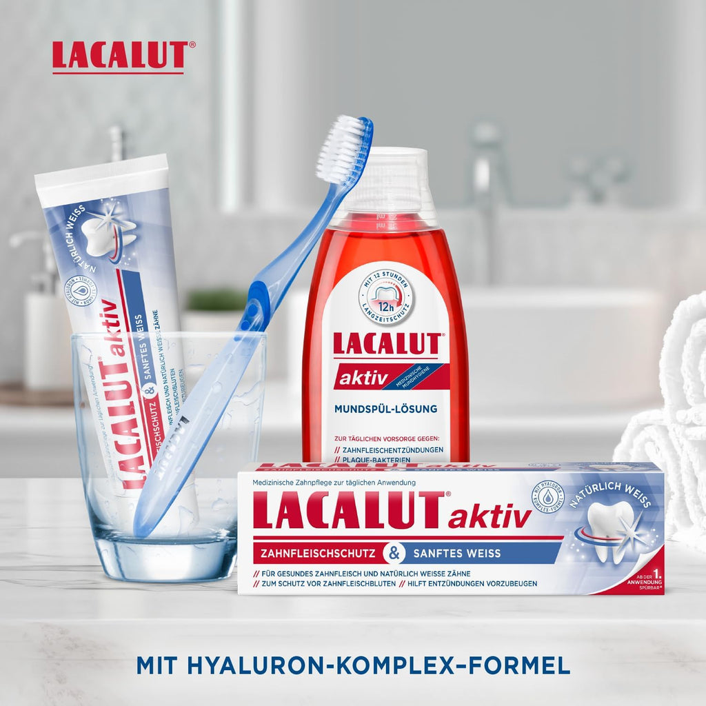 Lacalut Aktiv Zahnpasta Zahnfleischschutz sanfte Aufhellung