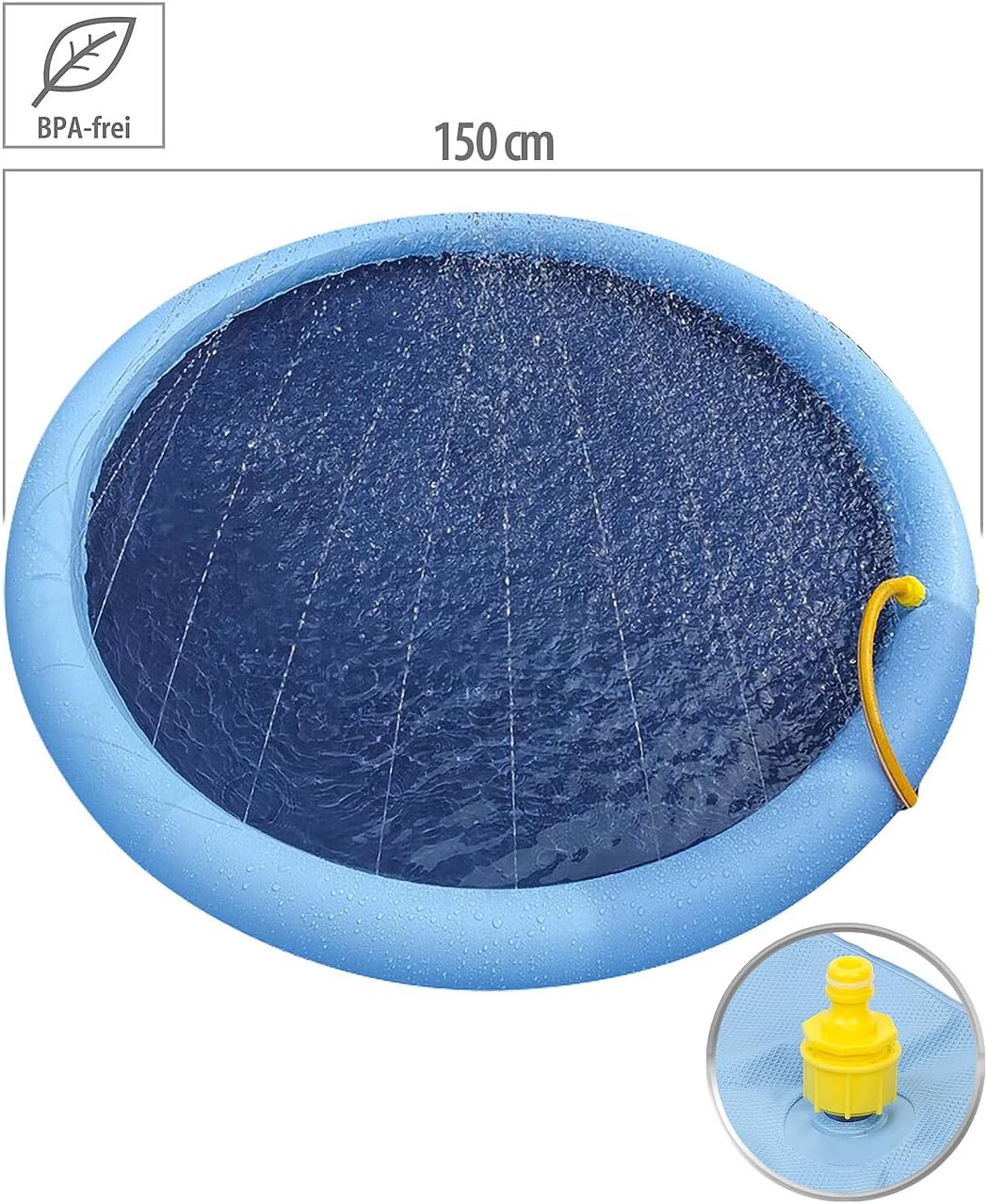 infactory Wasserspielmatte fuer Kinder und Hunde mit Schlauchanschluss PVC BPA-fr