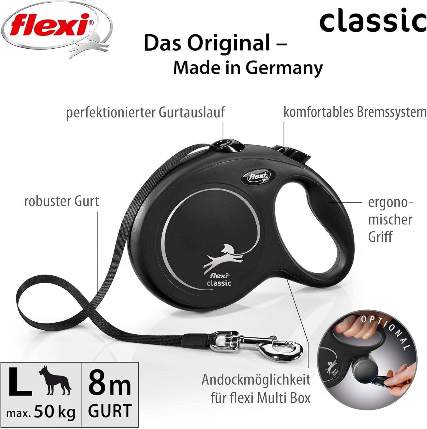 Hunde Rollleine ausziehbar mit Gurtband fuer kleine und mittlere Hunde