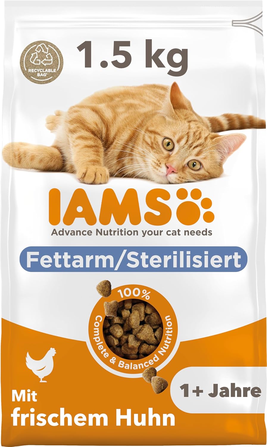 IAMS Sterilised Katzenfutter Huhn Trockenfutter ab 1 Jahr