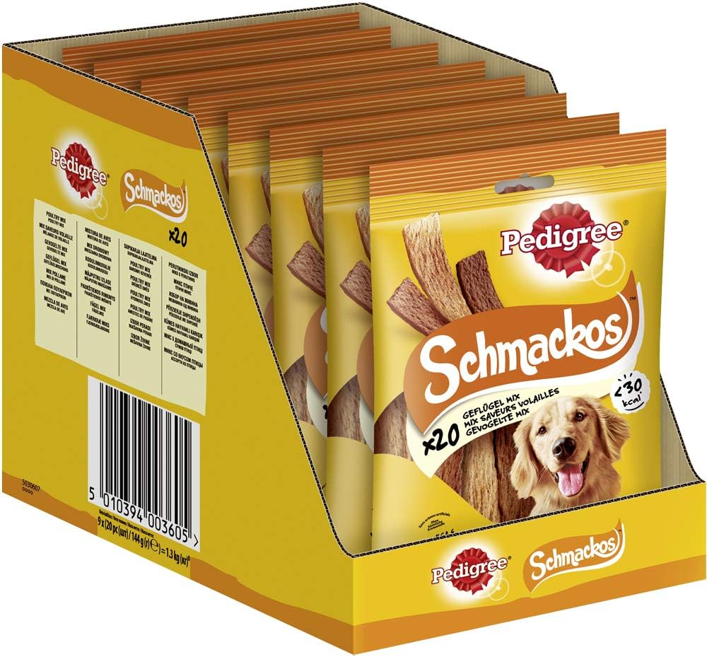 Pedigree Schmackos Multi Mix Hundesnacks Rind Lamm Geflügel, verschiedene Sorten