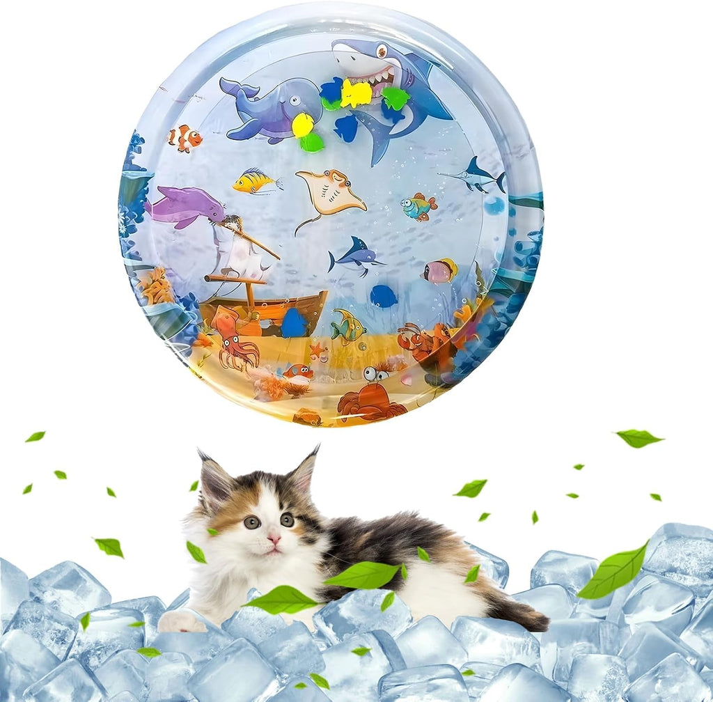 65 cm Wassermatte fuer Katzen und kleine Hunde, sensorisches Spielzeug