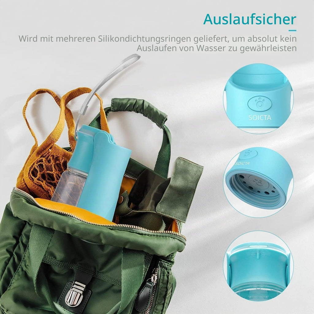 Hundetrinkflasche zum Mitnehmen Wasserflasche fuer Welpen Hunde