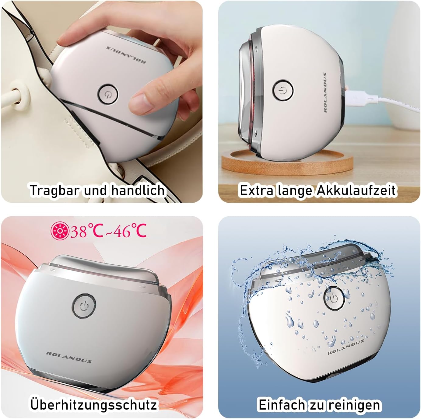 EMS Gua Sha Gesichtsmassagegeraet elektrisch mit Vibration Waerme LED Anti-Falten