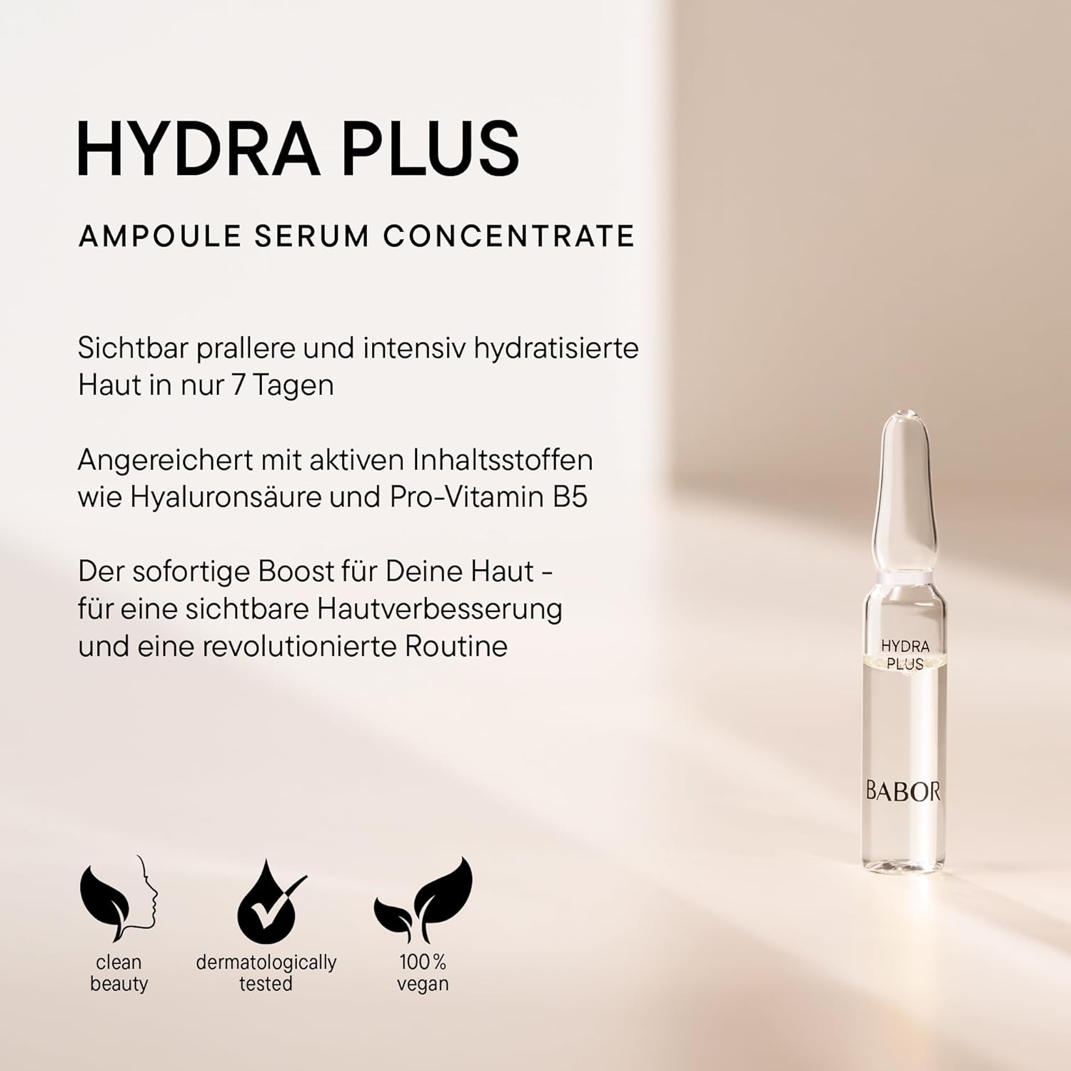 BABOR Hydra Plus Ampullen 7× Hyaluronsaeure Vegan Gesichtspflege