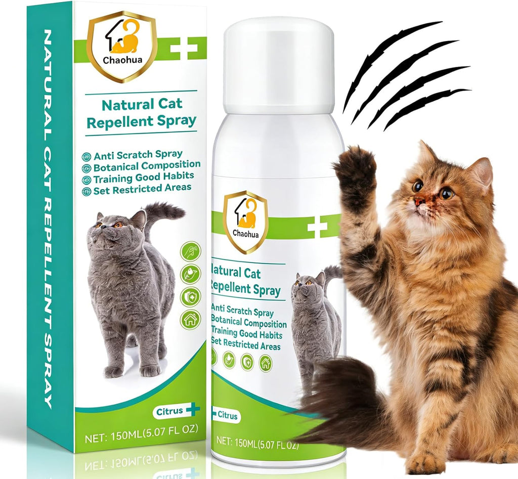Katzenabwehrspray 150 ml fuer Innen und Aussen - Schutz fuer Moebel und Sofas
