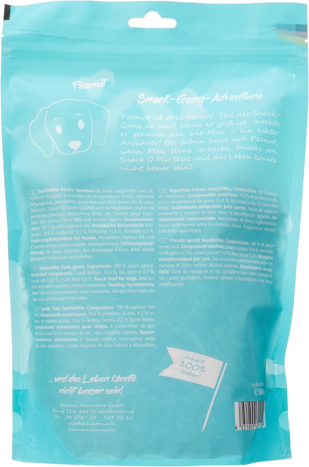 SnackOMio Hundesnack Kabeljau Röllchen getreidefrei verschiedene Sorten