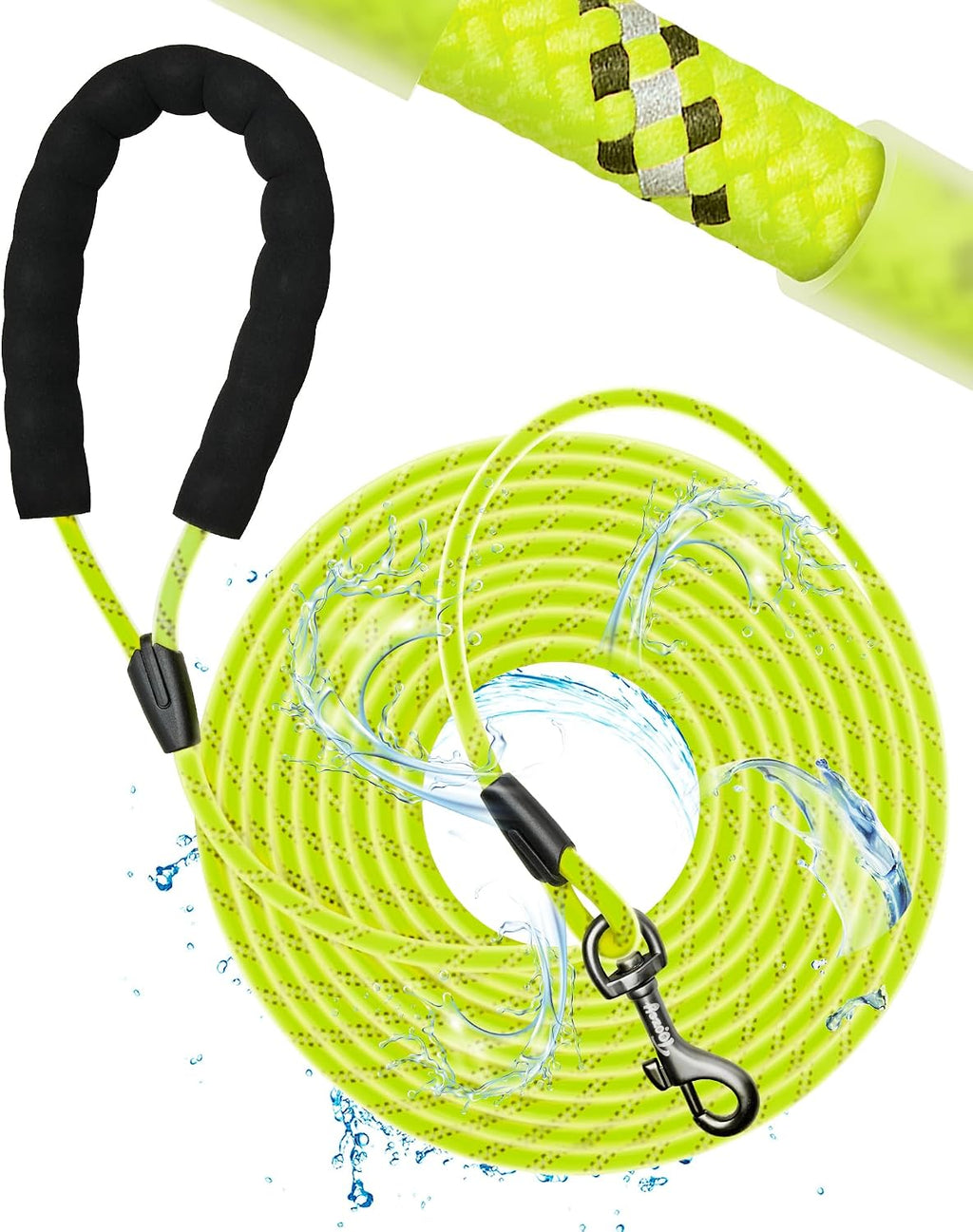 Toozey Schleppleine Hund 5m-20m wasserdicht reflektierend Trainingsleine