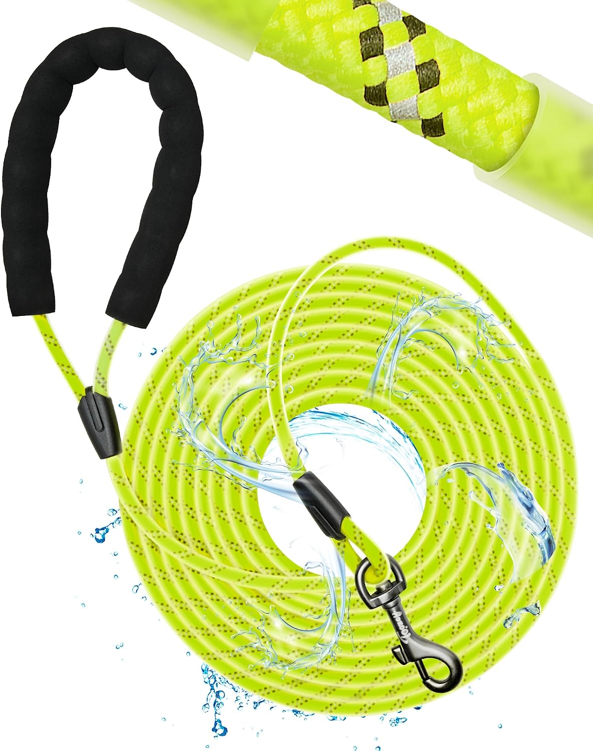 Toozey Schleppleine Hund 5m-20m wasserdicht reflektierend Trainingsleine