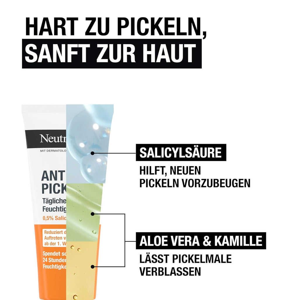 Neutrogena Feuchtigkeitscreme oelfrei 50 ml mit 0,5% Salicylsaeure gegen Pickel