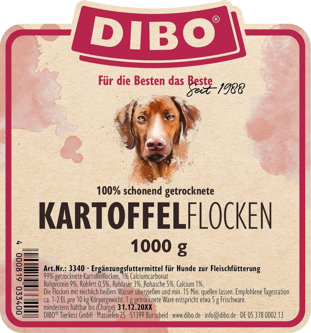 DIBO Kartoffelflocken Beutel Hundefutter Barf Ergaenzungsfutter
