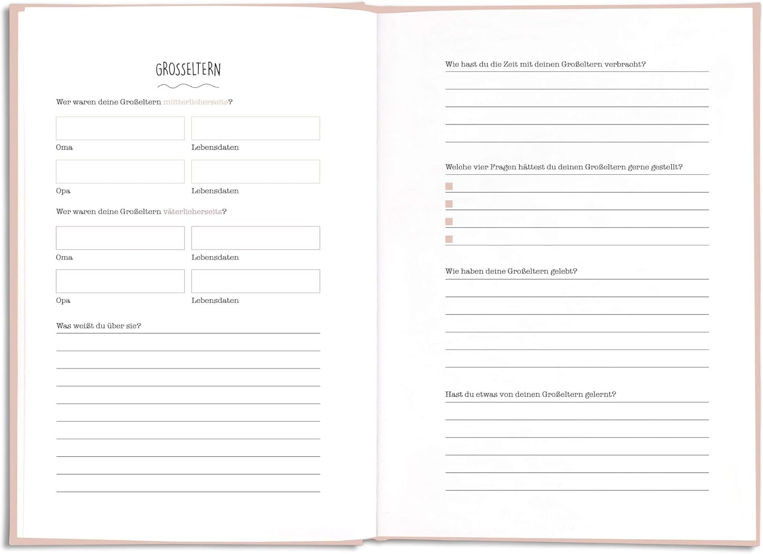 Muetter Ausfuellbuch Erinnerungsbuch persoenliches Fragebuch Geschenkidee Groesse Deu