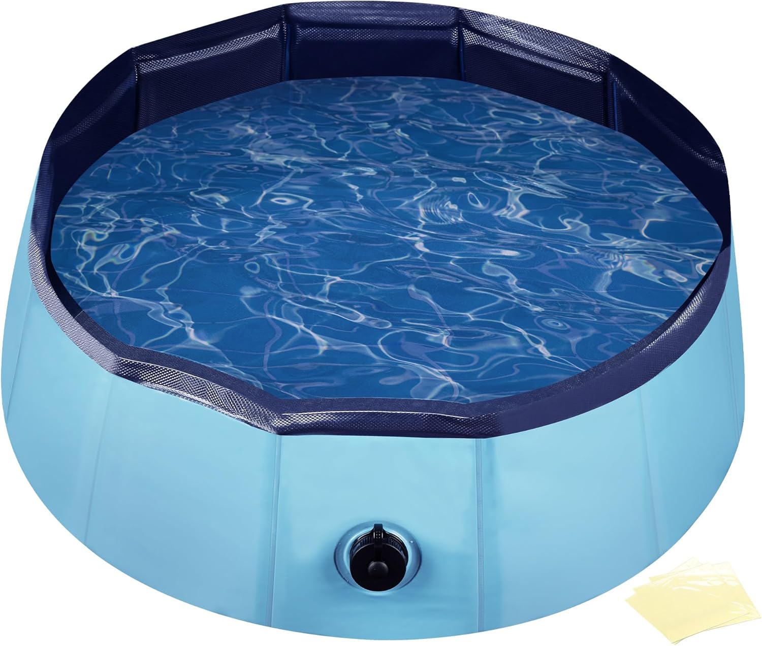 Fudajo Hundepool faltbar 80x20 cm PVC rutschfest mit verstaerkten Kanten 20cm-30c