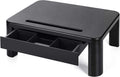 LORYERGO Monitorstaender hoehenverstellbar mit Schublade und Handyhalter PC Organi