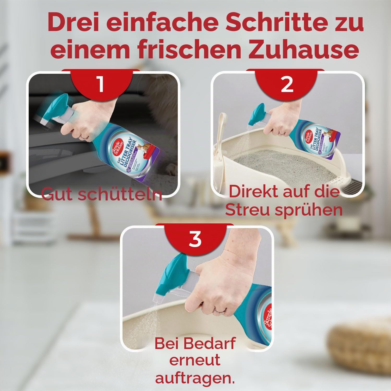 Simple Solution Geruchsentferner Katzenstreu 500 ml enzymatische Reinigung